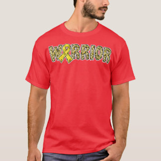 Childhood Cancer Awareness Warrior Gold Ribbon Leo T-Shirt