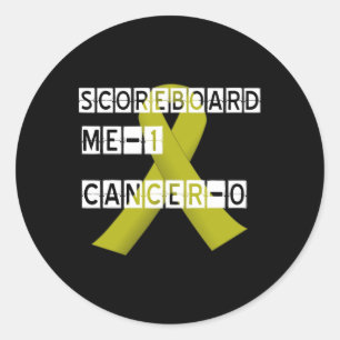 Childhood Cancer Awareness Warriors -scoreboard  Classic Round Sticker