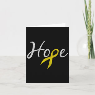 Childhood Cancer Awareness Yellow Ribbon Hope Card