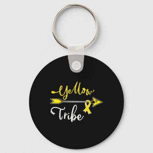 Childhood Cancer Awareness Yellow Ribbon Sarcoma B Key Ring