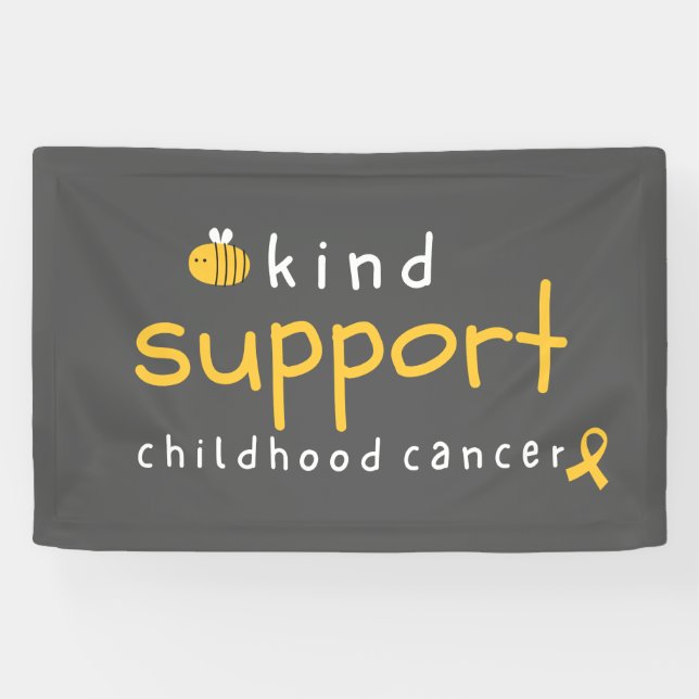 childhood cancer be kind support Banner Sign (Horizontal)