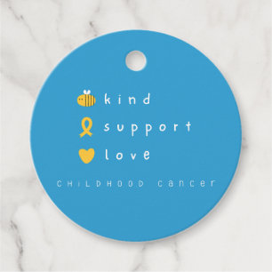 childhood cancer.be kind.support.love.Gift Tags