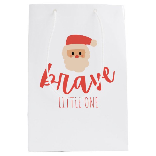 childhood cancer brave Christmas Santa Gift Bag (Front)