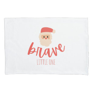 childhood cancer brave Christmas Santa  Pillowcase