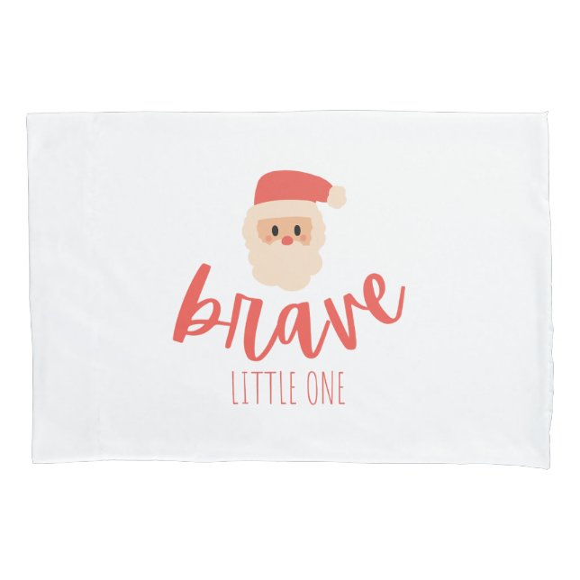 childhood cancer brave Christmas Santa  Pillowcase (Front)