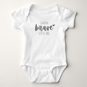 childhood cancer. brave. Custom Baby Bodysuit