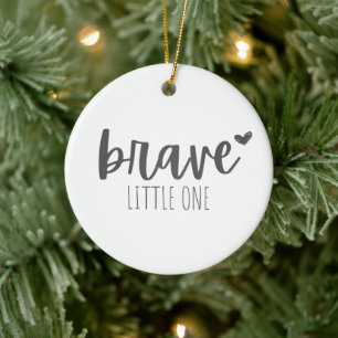 childhood cancer. brave little one. Ornament