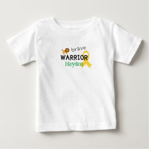 childhood cancer.brave warrior.Custom Baby T-Shirt