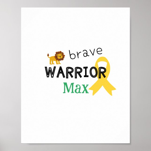 childhood cancer.brave warrior.Custom Poster&Print Poster (Front)