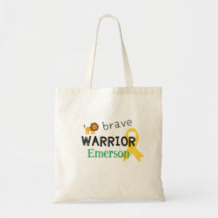 childhood cancer.brave warrior.Custom Totes& Bags