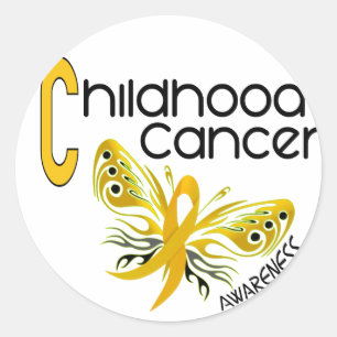 Childhood Cancer BUTTERFLY 3.1 Classic Round Sticker