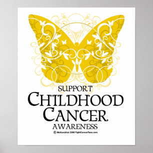 Childhood Cancer Butterfly Poster