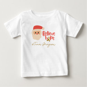 childhood cancer Christmas Custom Baby T-Shirt