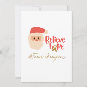 childhood cancer Christmas Custom Invitation 