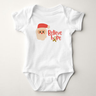 childhood cancer Christmas Holiday Baby Bodysuit