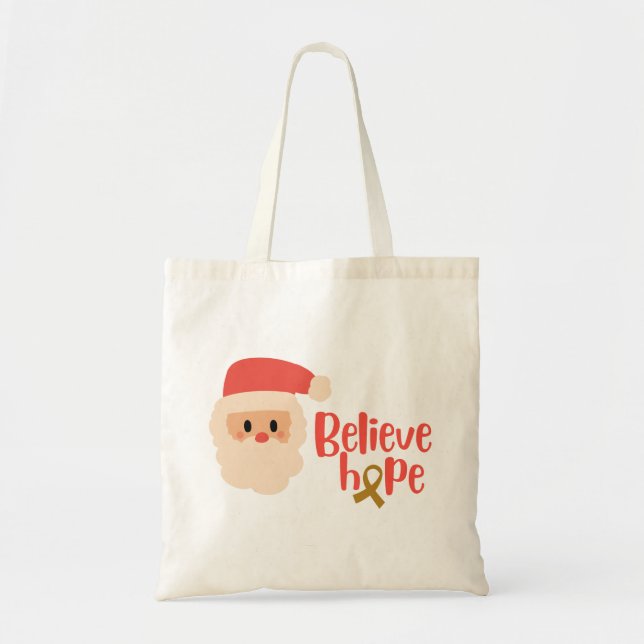 childhood cancer Christmas Holiday Totes & Bags (Front)