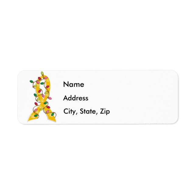 Childhood Cancer Christmas Lights Ribbon (Front)