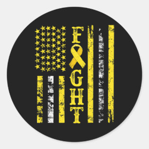 Childhood Cancer Cure Childhood Cancer Awareness M Classic Round Sticker