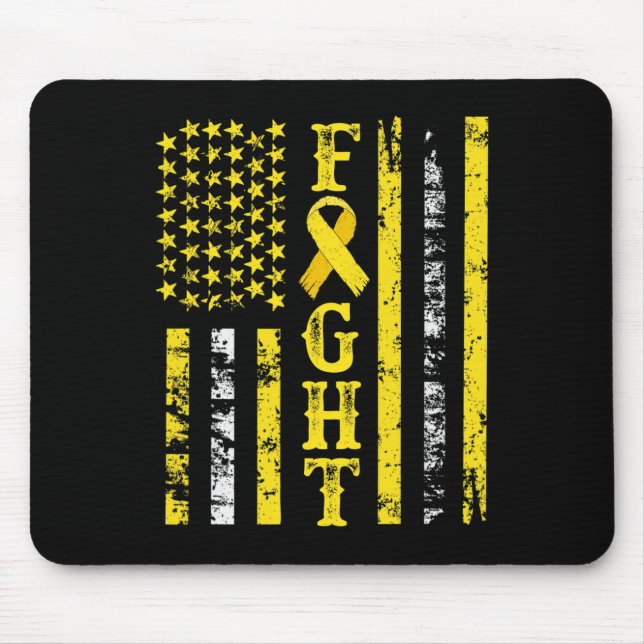 Childhood Cancer Cure Childhood Cancer Awareness M Mouse Mat (Front)