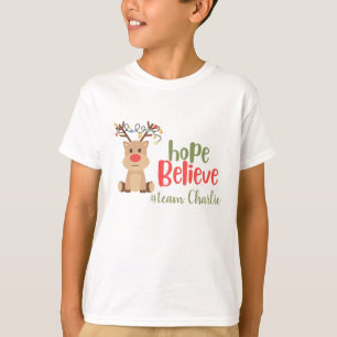 childhood cancer. Custom Christmas Kids T-Shirt
