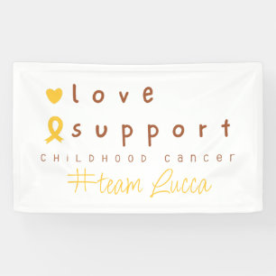 childhood cancer Custom Name Banner Sign