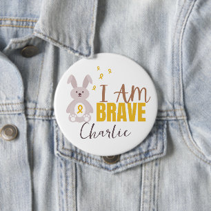 childhood cancer. Custom name. brave . 10 Cm Round Badge