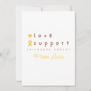 childhood cancer Custom Name Invitation