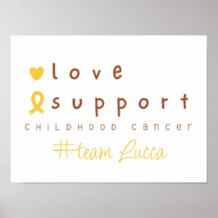 childhood cancer Custom Name Poster Prints Sign