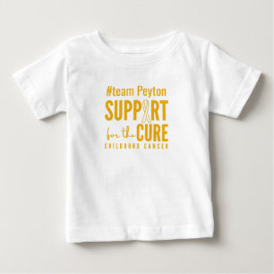 childhood cancer custom name support Baby T-Shirt