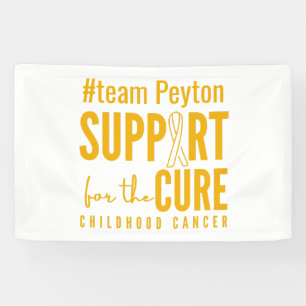 childhood cancer custom name support Banner Sign