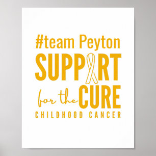 childhood cancer custom name support cure Prints