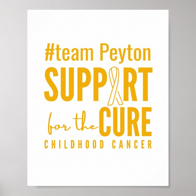 childhood cancer custom name support cure Prints (Front)