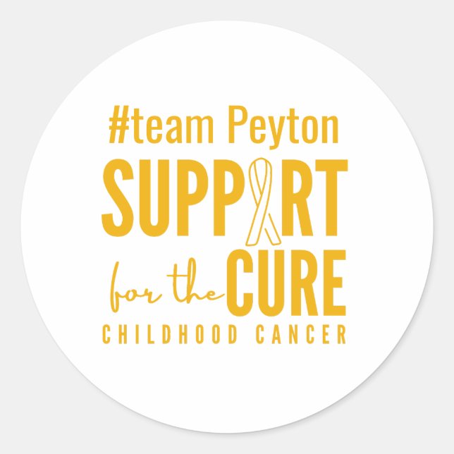 childhood cancer custom name support cure Stickers (Front)