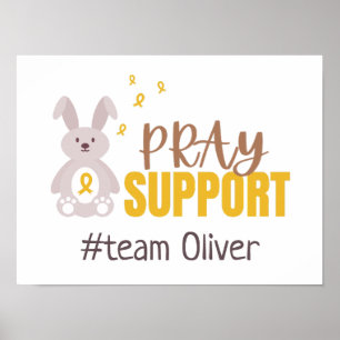 childhood cancer. Custom pray support Poster Print