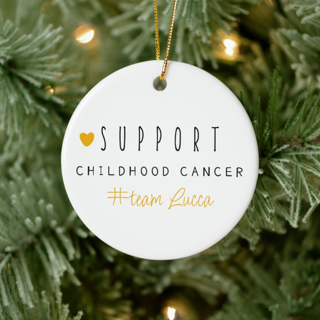 childhood cancer. Custom #team name Ornaments (Tree)