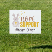 childhood cancer. Custom #team name Yard Sign 