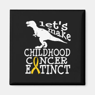 Childhood Cancer DIPG Awareness Extinct Gold Ribbo Magnet