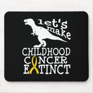 Childhood Cancer DIPG Awareness Extinct Gold Ribbo Mouse Mat