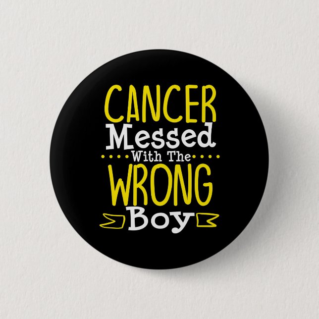 Childhood Cancer DIPG Awareness Messed With The Wr 6 Cm Round Badge (Front)