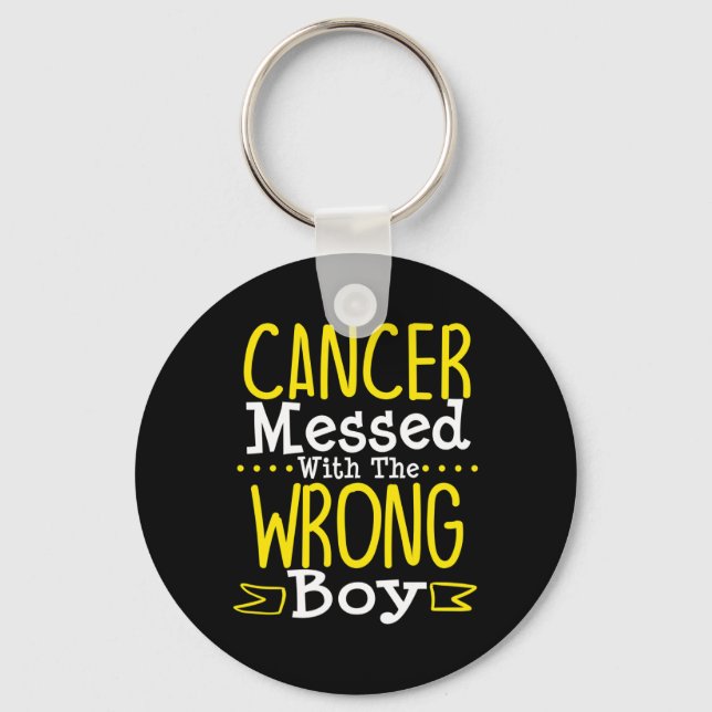 Childhood Cancer DIPG Awareness Messed With The Wr Key Ring (Front)