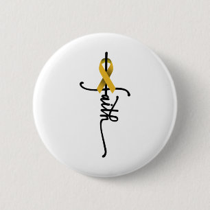 Childhood Cancer Faith Childhood Cancer Awareness 6 Cm Round Badge