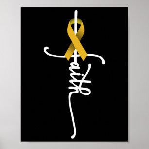 Childhood Cancer Faith Childhood Cancer Awareness  Poster