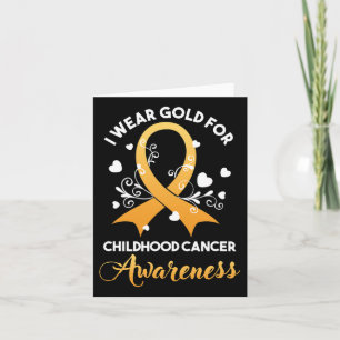Childhood Cancer Fighter Awareness Month Wear Gold Card
