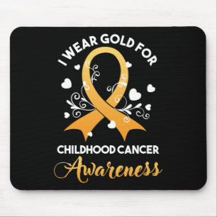 Childhood Cancer Fighter Awareness Month Wear Gold Mouse Mat