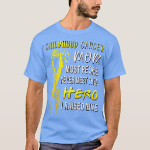 Childhood Cancer Fighter Mom My Son Is My Hero Wom T-Shirt
