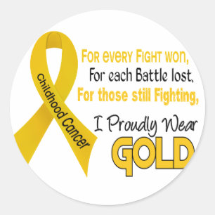 Childhood Cancer For Every…..I Proudly Wear Gold 1 Classic Round Sticker