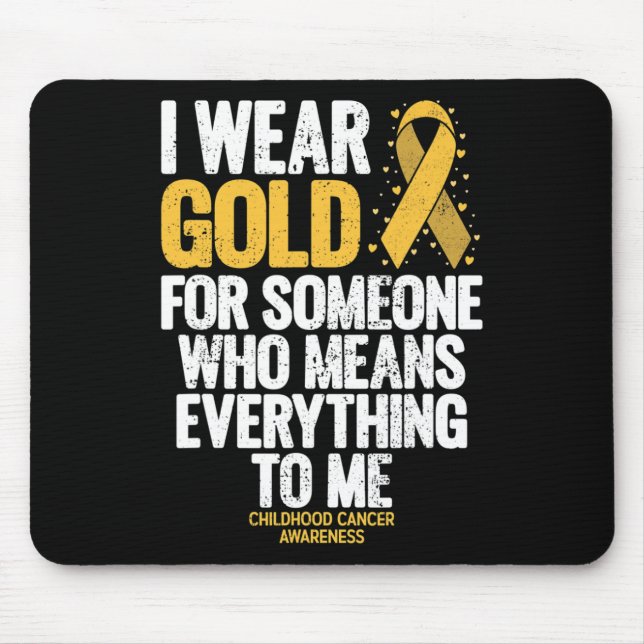 Childhood Cancer  for Family Childhood Cancer Awar Mouse Mat (Front)