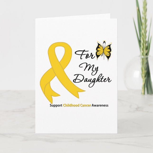Childhood Cancer For My Daughter Card (Front)