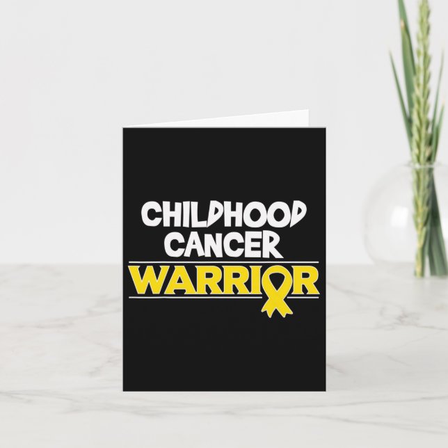 Childhood Cancer Gift Gold Awareness Ribbon  Card (Front)