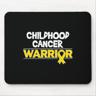 Childhood Cancer Gift Gold Awareness Ribbon Mouse Mat